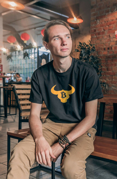 Bitcoin "Bull Head" Black T-Shirt